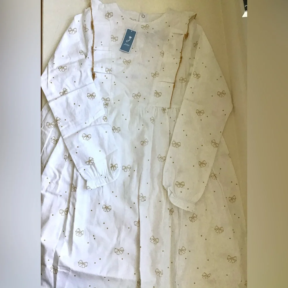 New with tag Jacadi girl’s holiday nightgown with Gold Accents size 12
